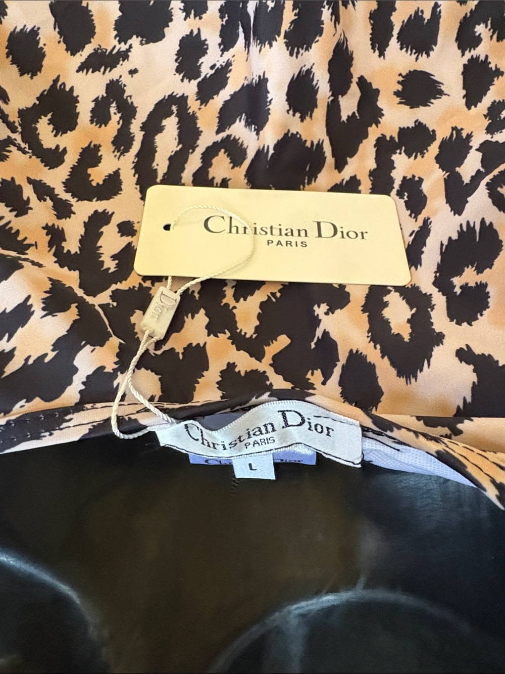 Dior Leopard Print One-Piece Swimsuit in Beige/Black NWT - Picture 5 of 8